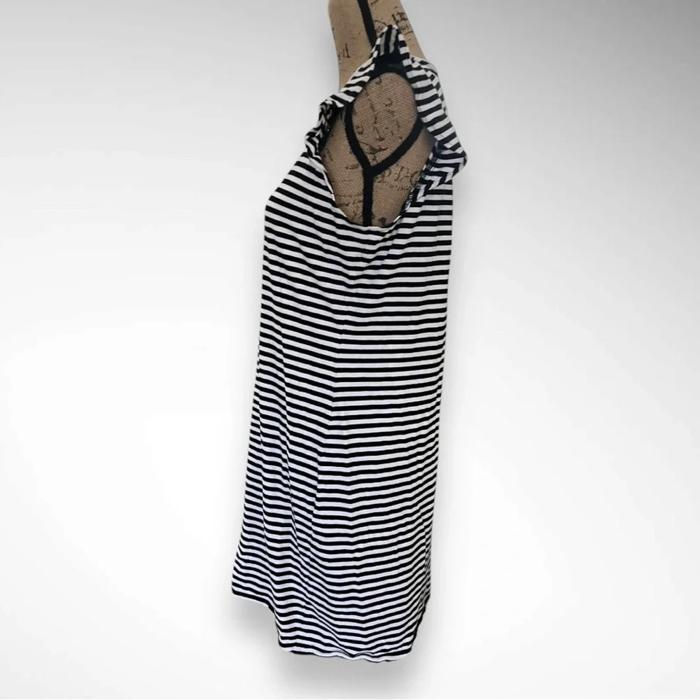MICHAEL Michael Kors Women's Black and White‎ Striped Shift Dress Medium | EUC
